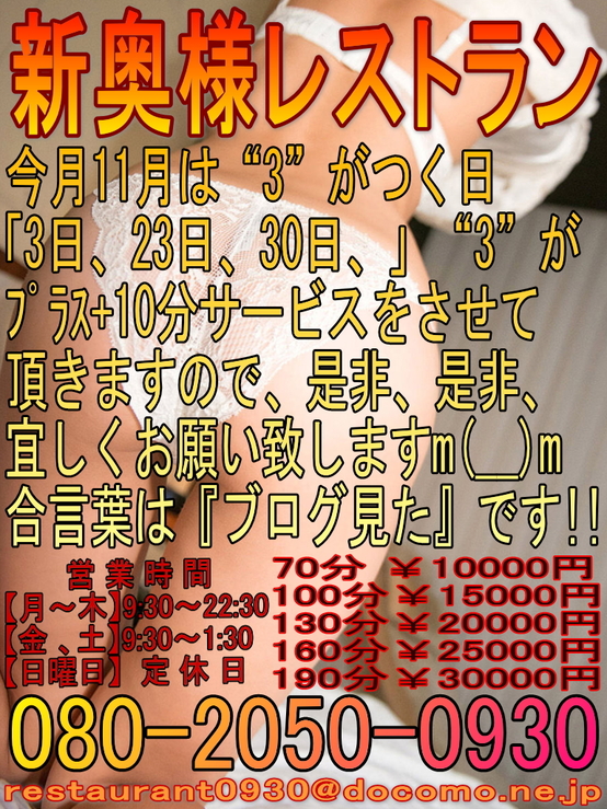 新奥様レストラン(ブログ縦バージョン)+10分サービスバージョン20161122.jpg